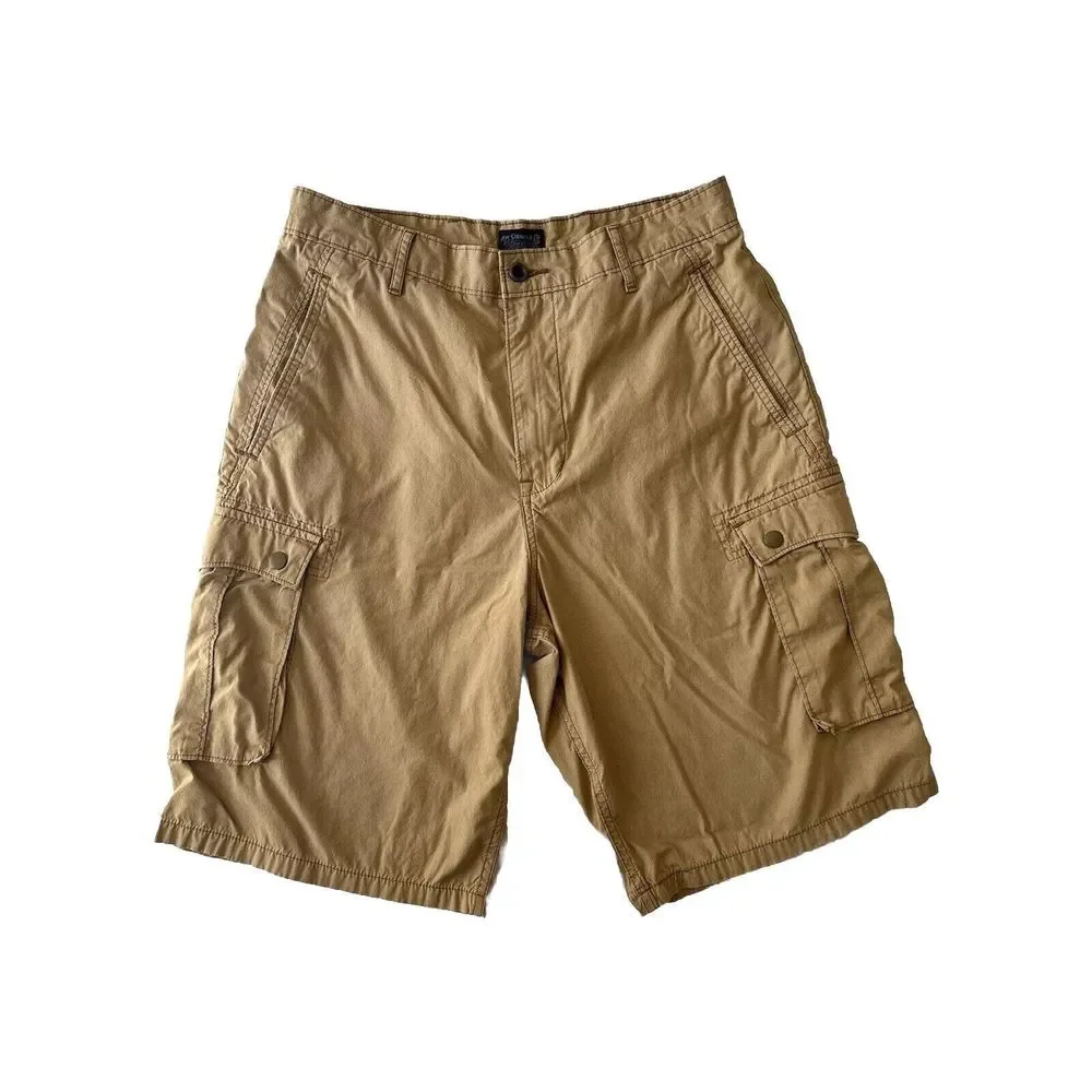 Levis Cargo Shorts Mens 31 Brown Tan‎ Hiking Cotton White Tab Ripstop Pockets